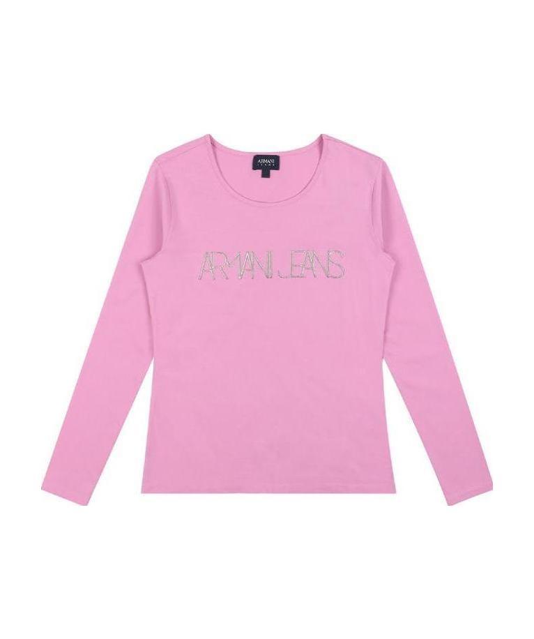 Armani Jeans Long Sleeved T-shirt In Pink