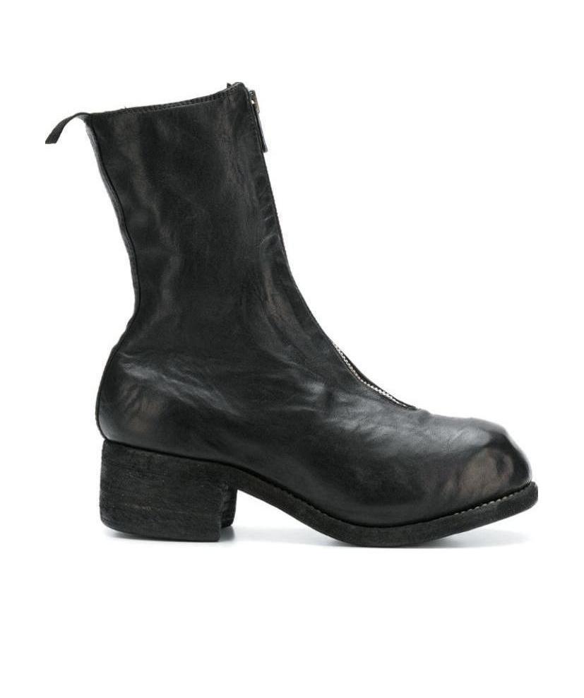 Guidi Rear-zip Horse Leather Boots In Black