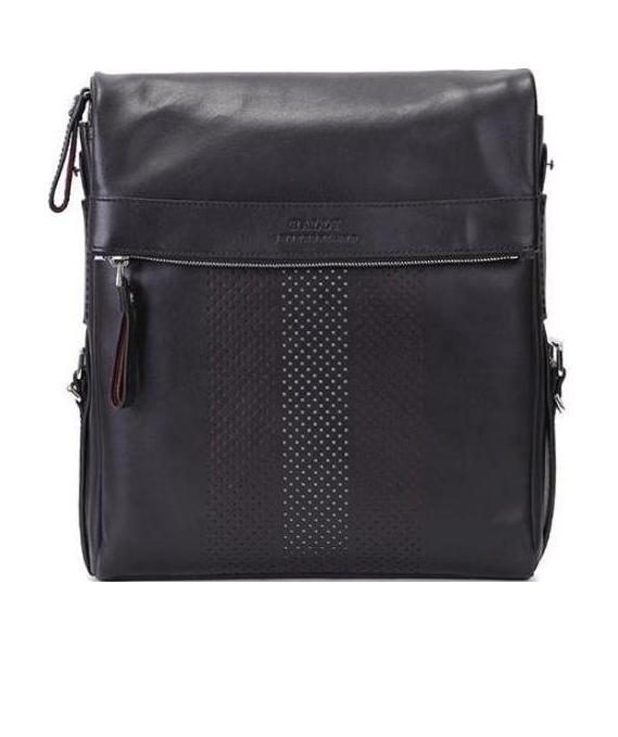 Shop Bally Logo Details Satchel In Black