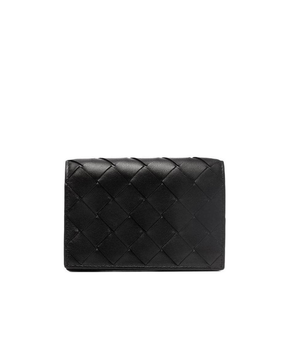 Bottega Veneta Intrecciato 15 Business Card Case In Black