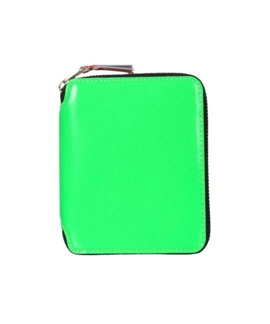 Comme Des Garçons Zip Around Wallet In Green