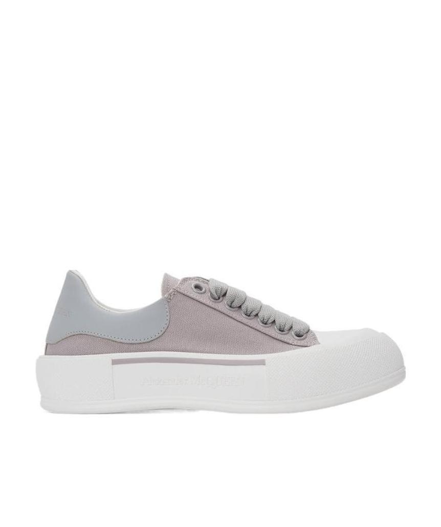 Alexander Mcqueen Panelled Low-top Trainers In Brown