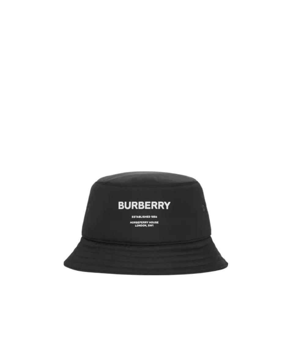Burberry Horseferry Print Bucket Hat In Black
