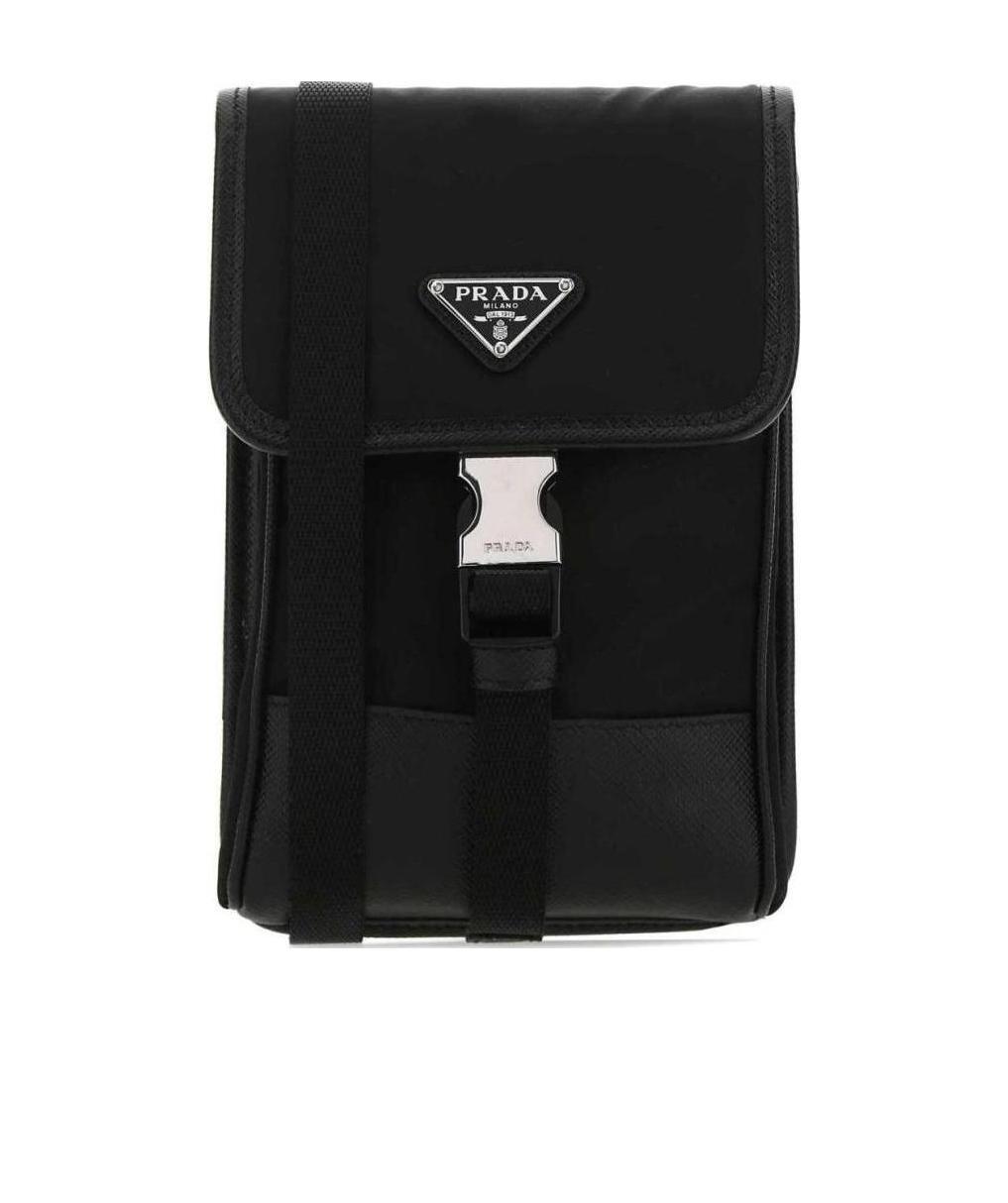 Prada Re-nylon Recycled Nylon Mobile Phone Bag In Black
