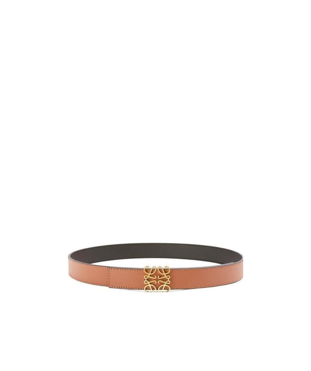 Loewe Anagram Belt In Smooth Calfskin In Brown