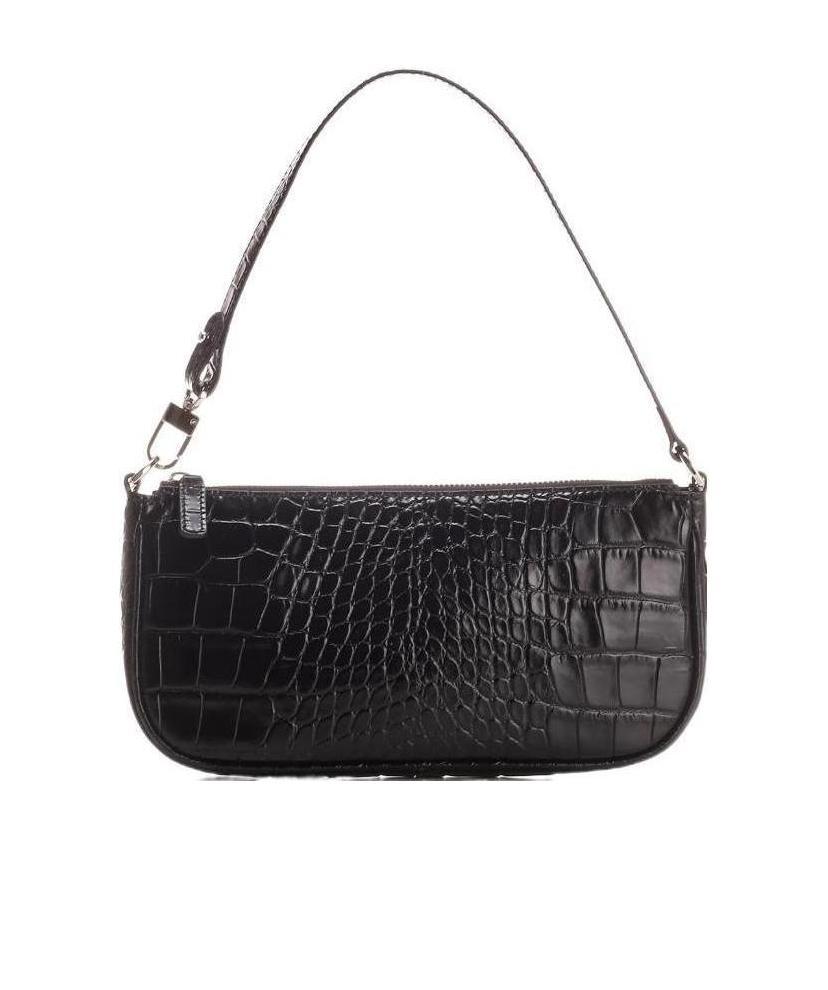 By Far Imitation Crocodile Pattern Handbag In White