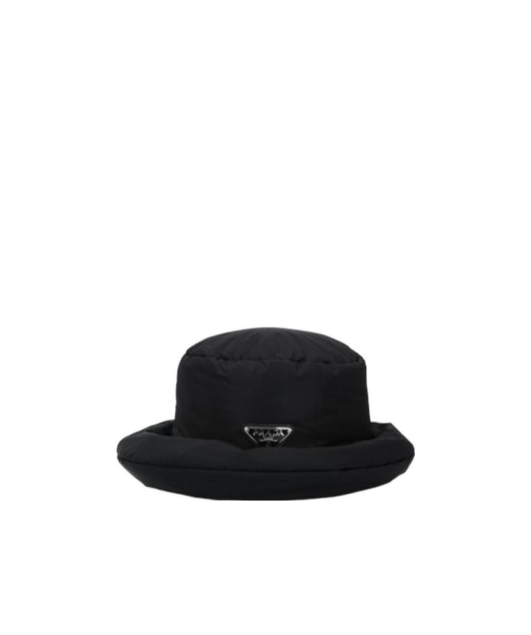 Prada Logo-plaque Bucket Hat In Black