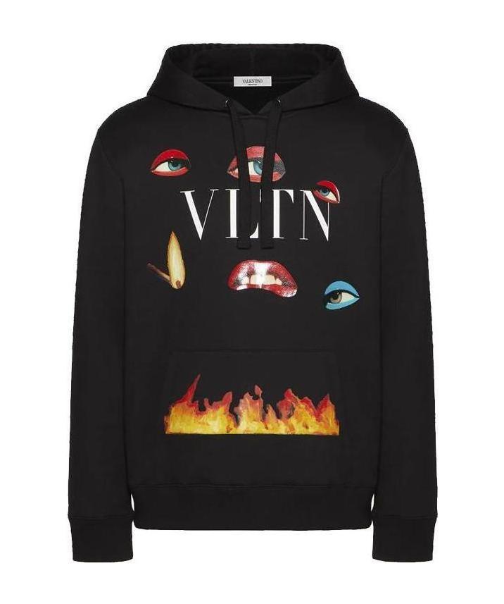 Valentino X Emilio Villalba Hoodie In Blue