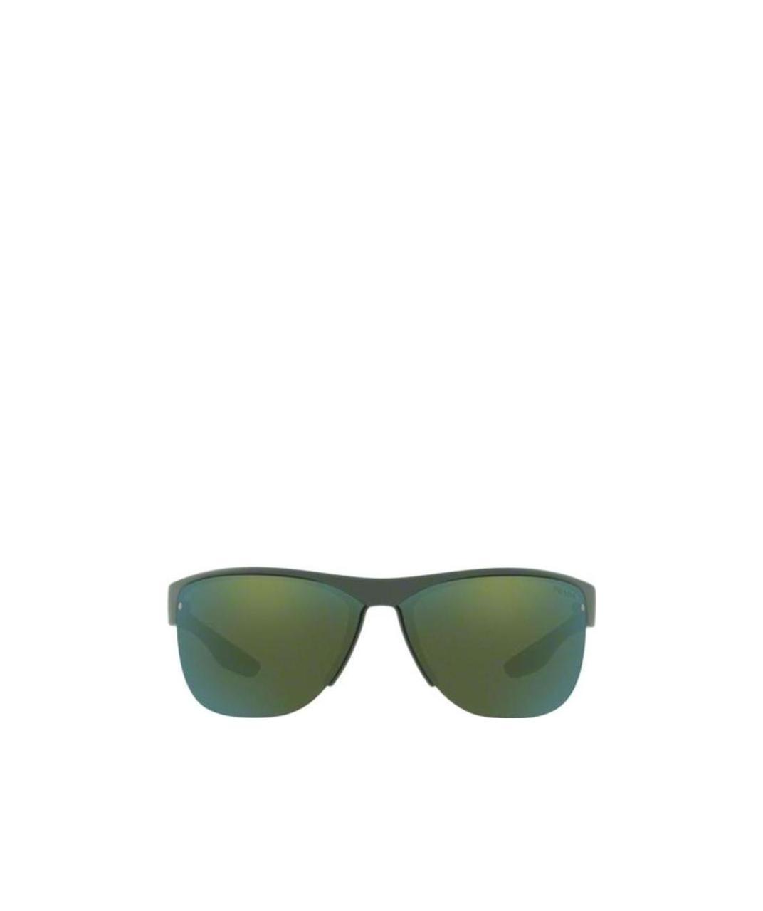 Prada Logo Sunglasses In Green