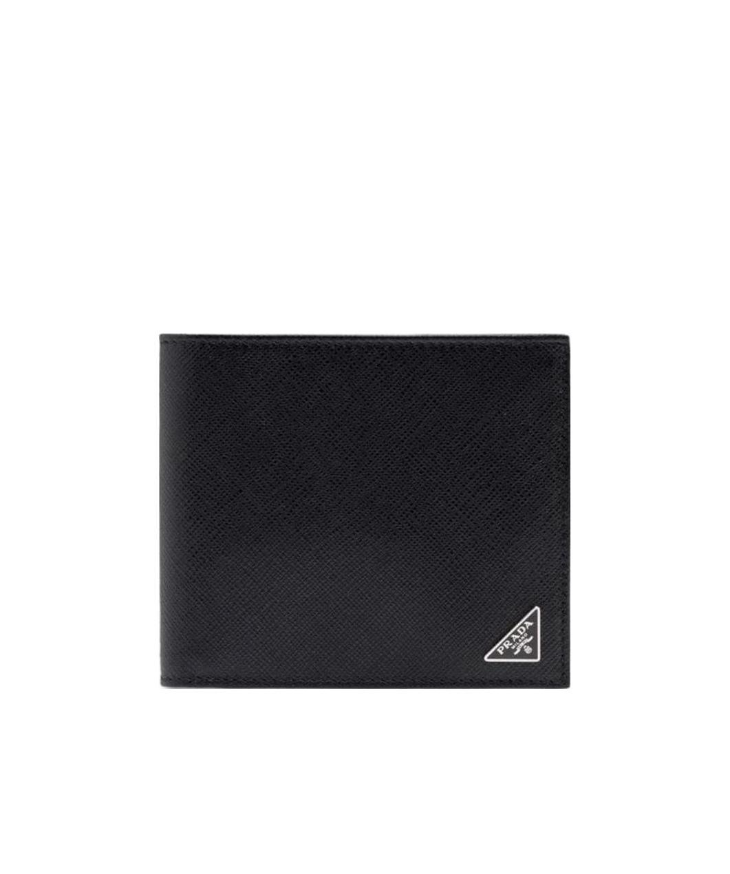 Prada Saffiano Leather Wallet In Gray