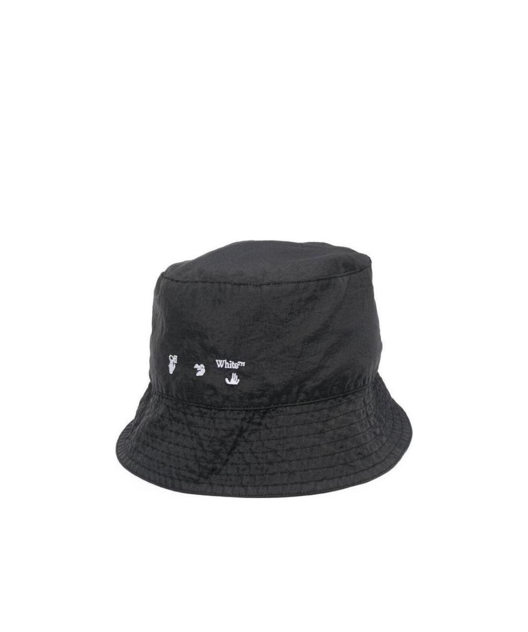Off-white Logo-print Bucket Hat In Black