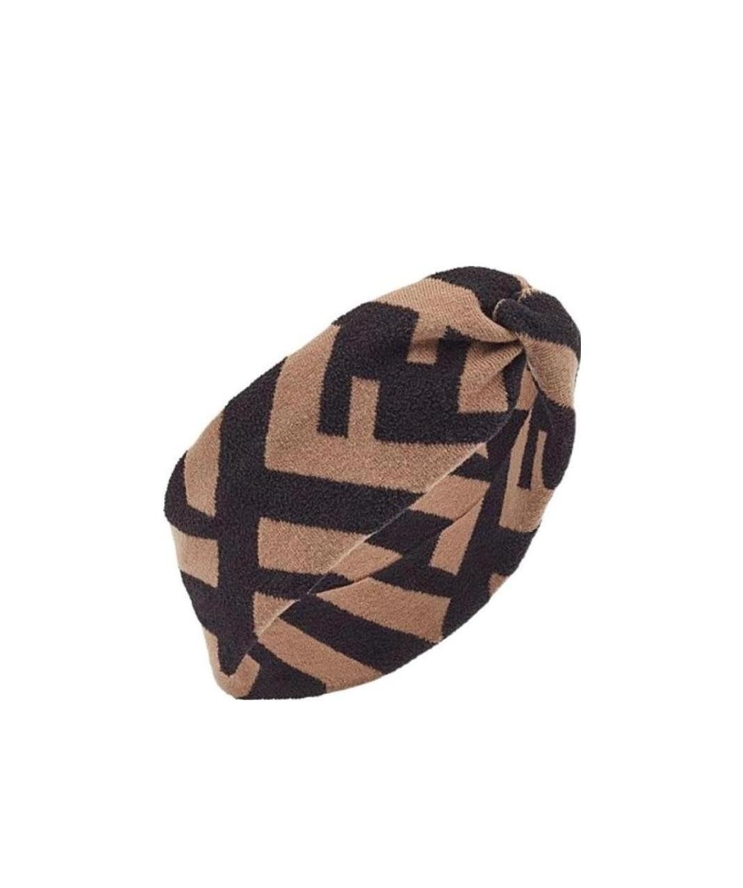 Fendi Logo Intarsia-knit Headband In Multicolore