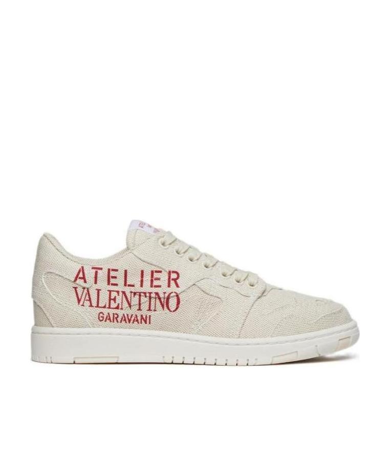 Valentino Atelier 07 Camouflage Edition Low-top Sneakers In White