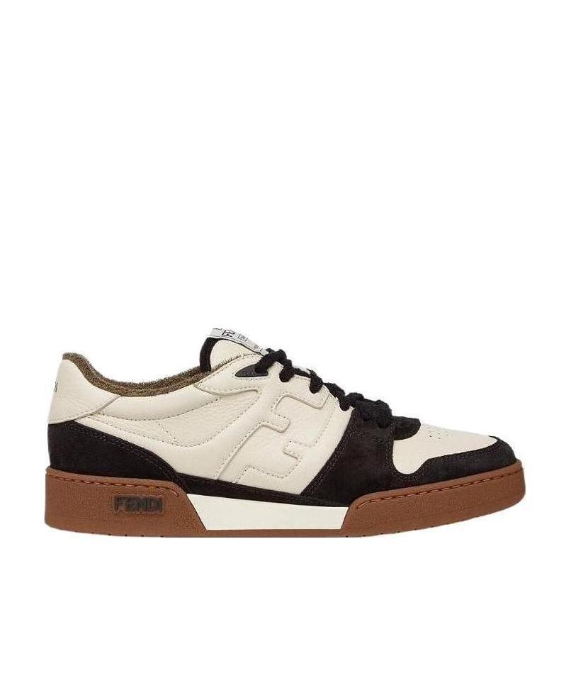 Fendi Men Low Top Sneaker In Calfskin With Logo In Multi