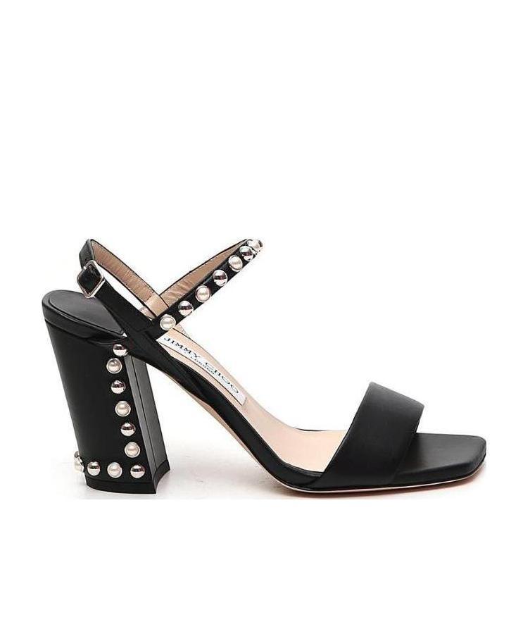JIMMY CHOO AADRA85 SANDALS WITH SQUARE HEAD AND HIGH HEELS
