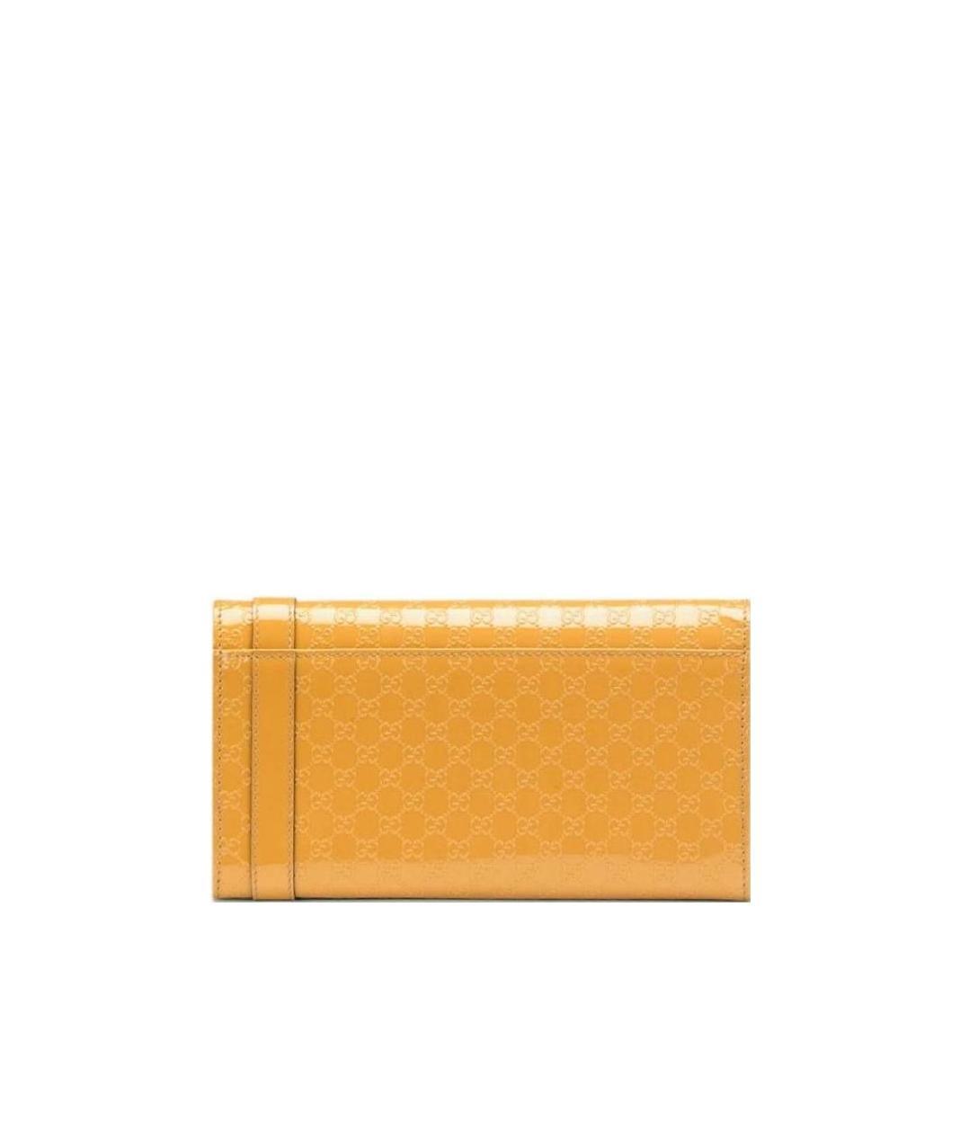 Gucci Double G Pattern Wallet In Yellow