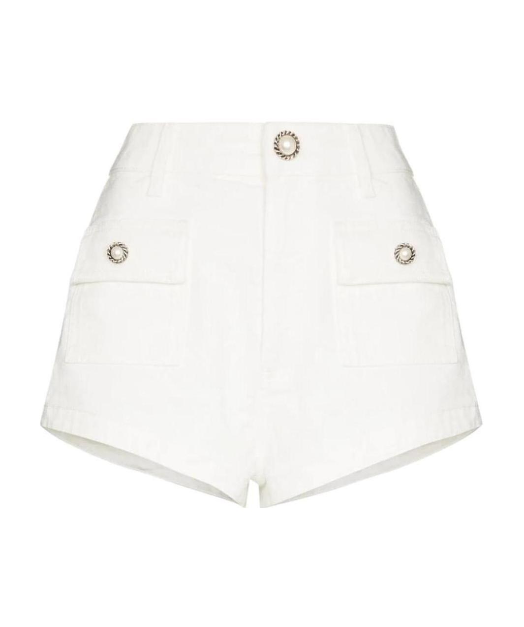 Alessandra Rich Decorative-button High-waist Shorts In White