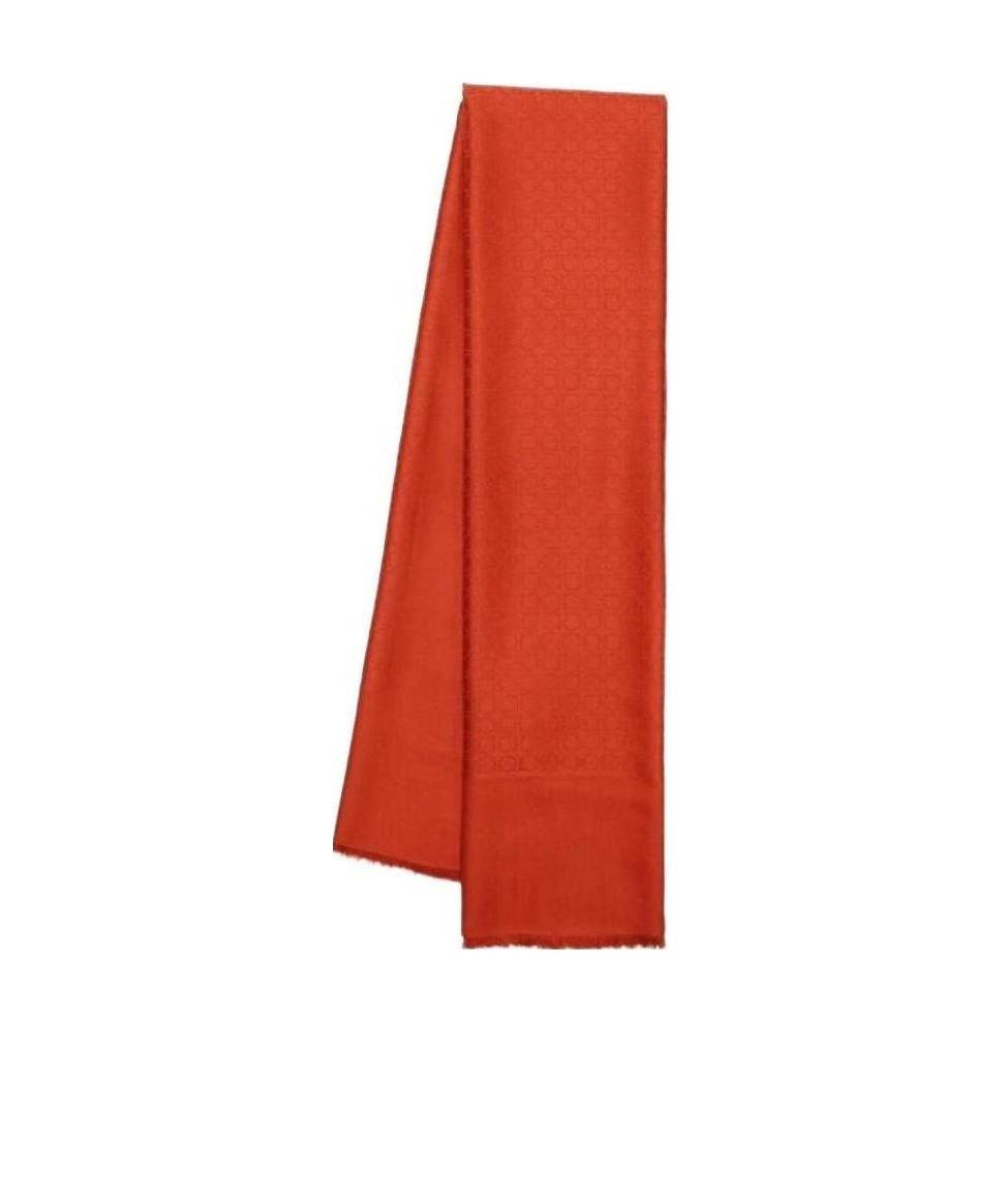 Ferragamo Mark Detail Scarf In Red