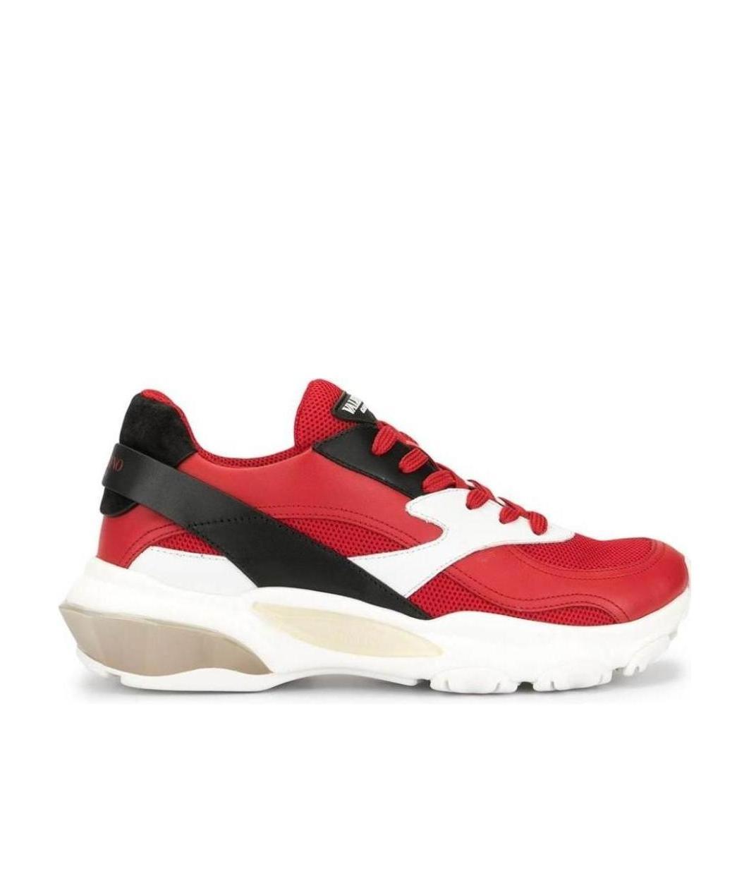 Valentino Mesh Panelled Sneakers In White