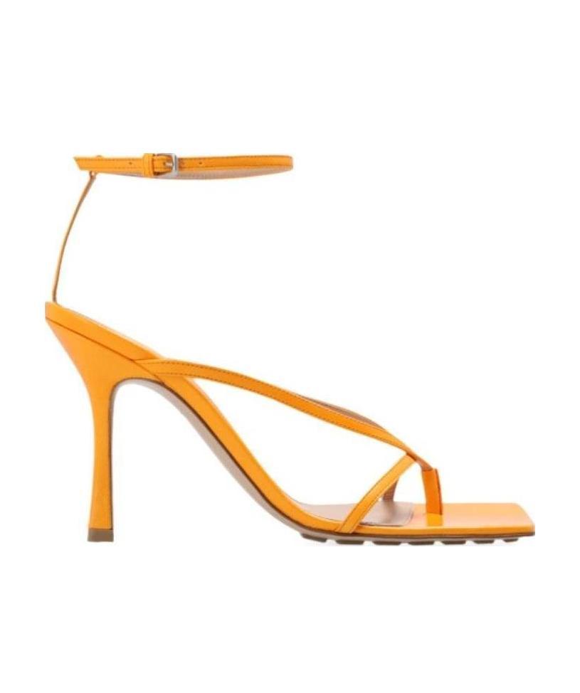 Bottega Veneta Multi Strap Stretch High-heel Sandals In Multicolor
