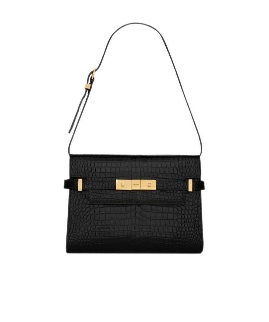 Saint Laurent Manhattan Shoulder Bags Black In Black