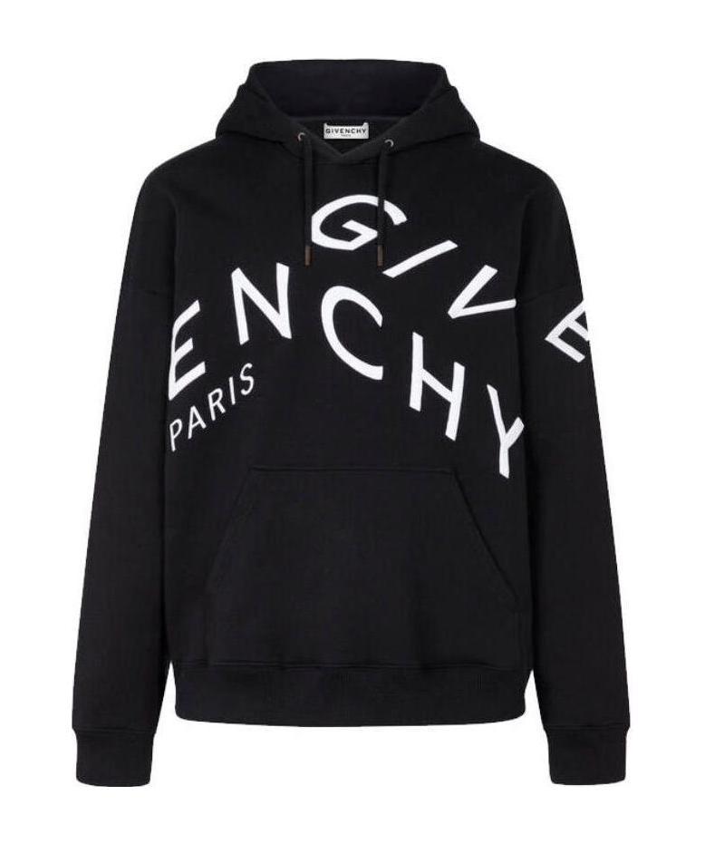 Givenchy Refracted Logo Embroidered Hoodie In Black