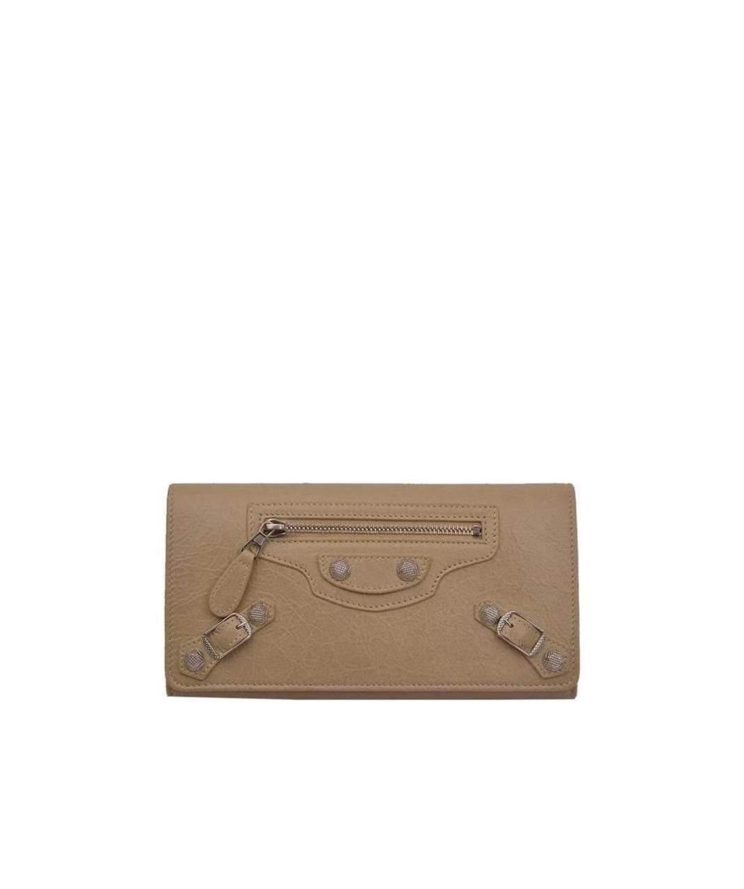 Balenciaga Logo Wallet In Brown