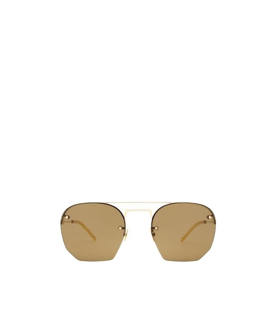 Saint Laurent Round Sunglasses In Brown