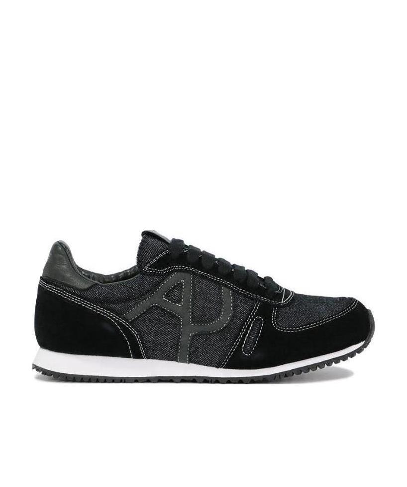 Armani Jeans Logo Details Casual Sneakers In Black