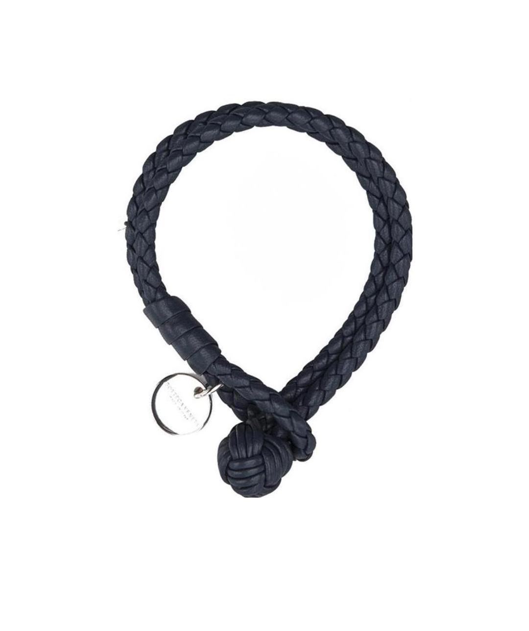 Shop Bottega Veneta Weave A Key Chain In Black