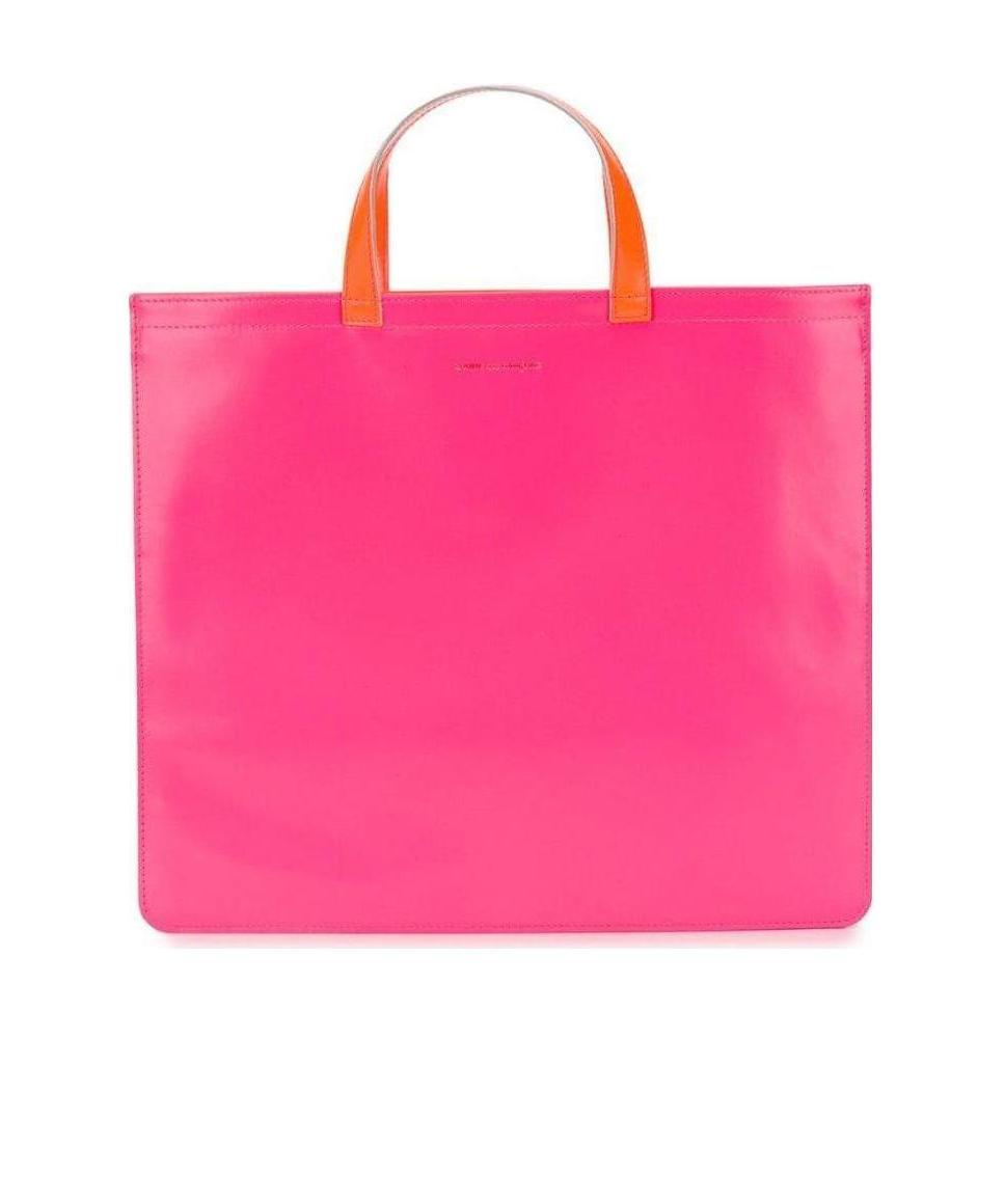 Comme Des Garçons Color Matching Handbag In Pink