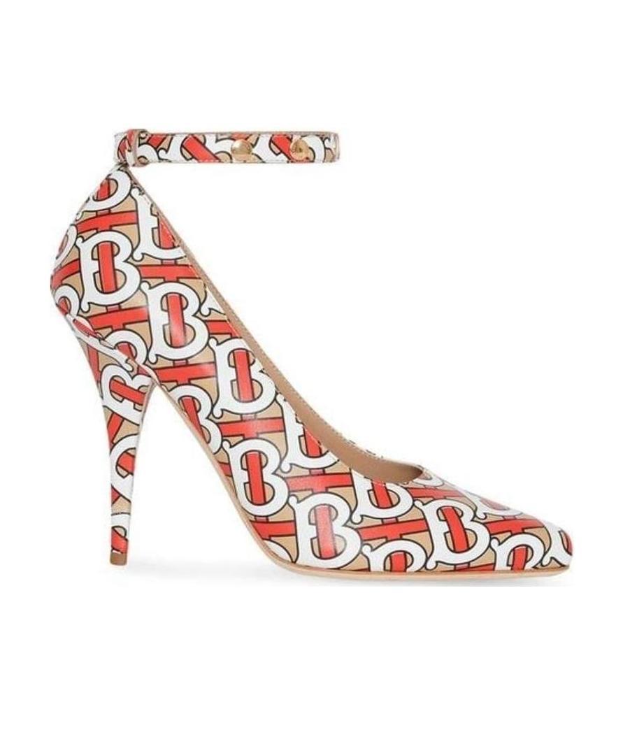 Burberry Tb Monogram Print Pumps In Multicolor