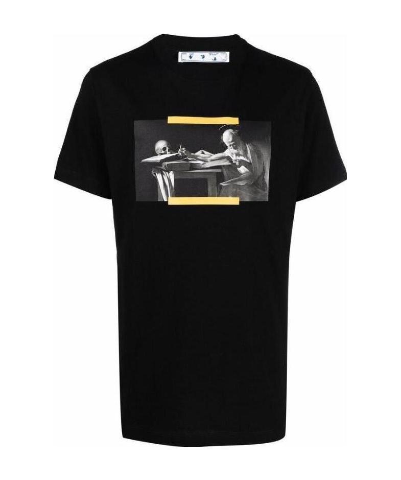 Off-white Caravaggio-print T-shirt In Black