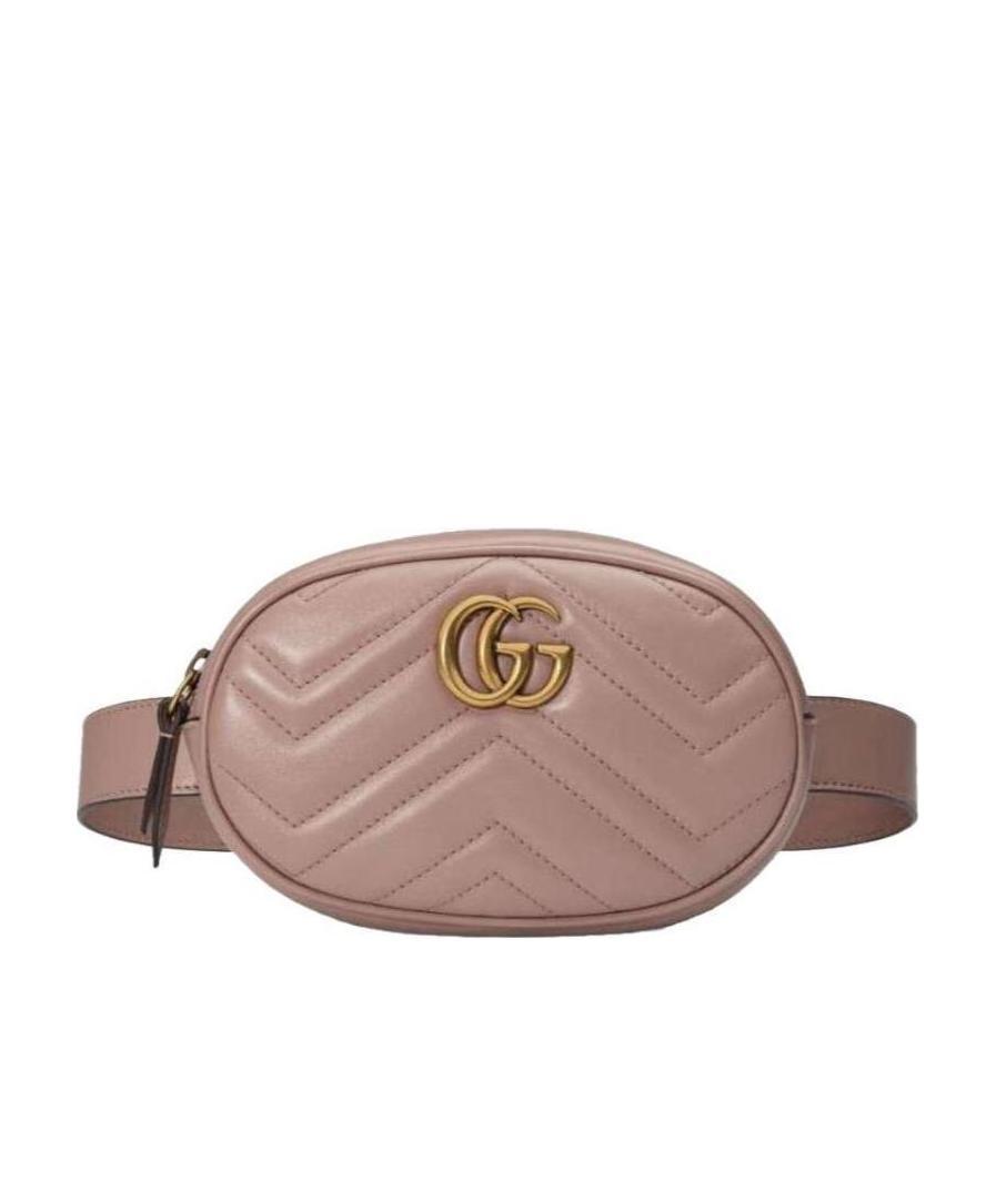 Gucci Gg Marmont Quilted Waist Pack In Pink