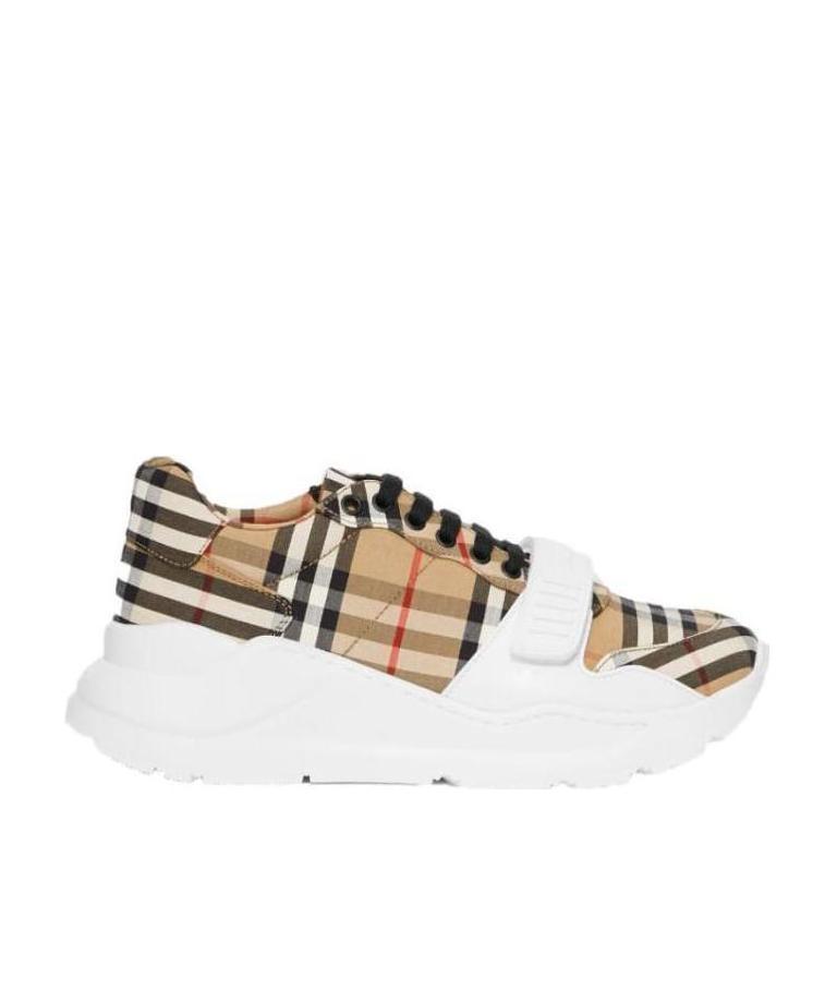 Burberry Vintage Check Low-top Sneakers In Brown