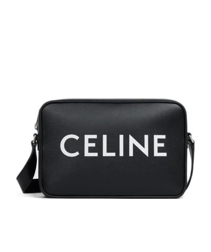 Celine Medium Smooth Cow Leather Postman Bag In Black