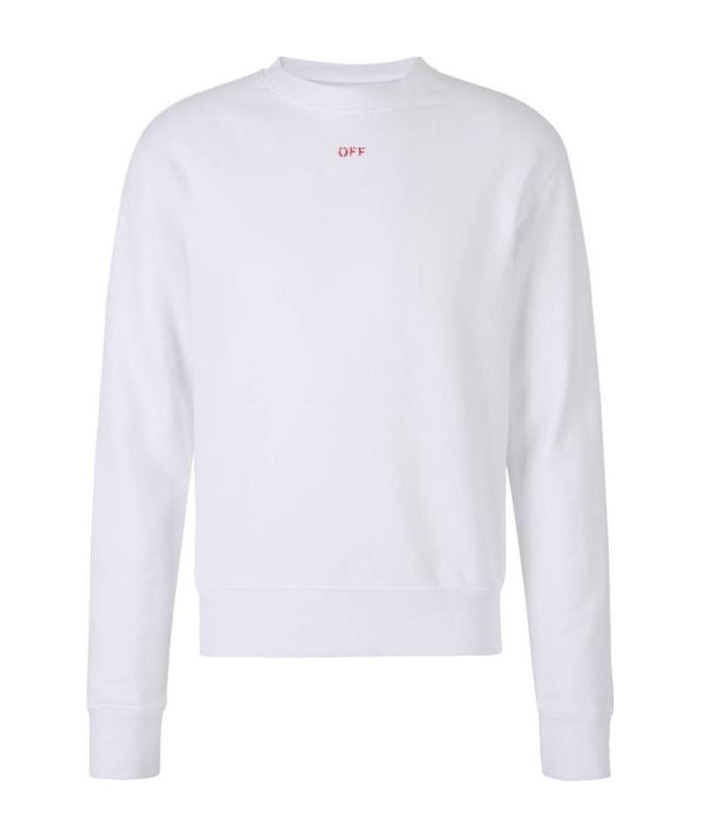 Off-white Stencil Slim-fit Sweatshirt In Black