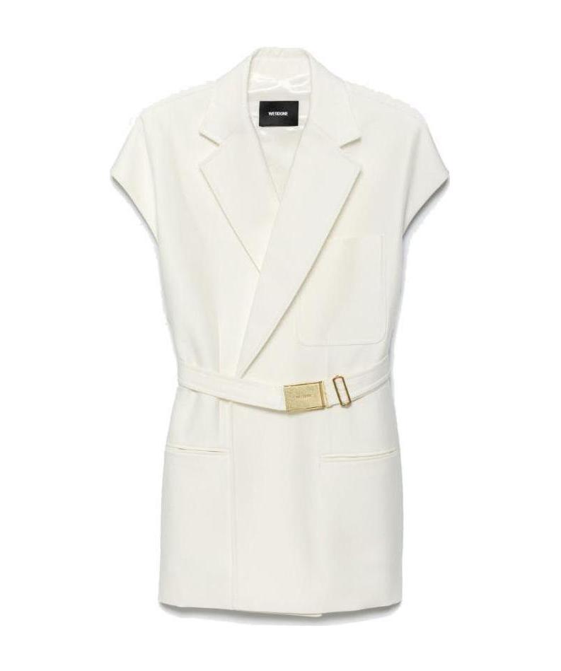 We11 Done Belt Casual Jacket In White