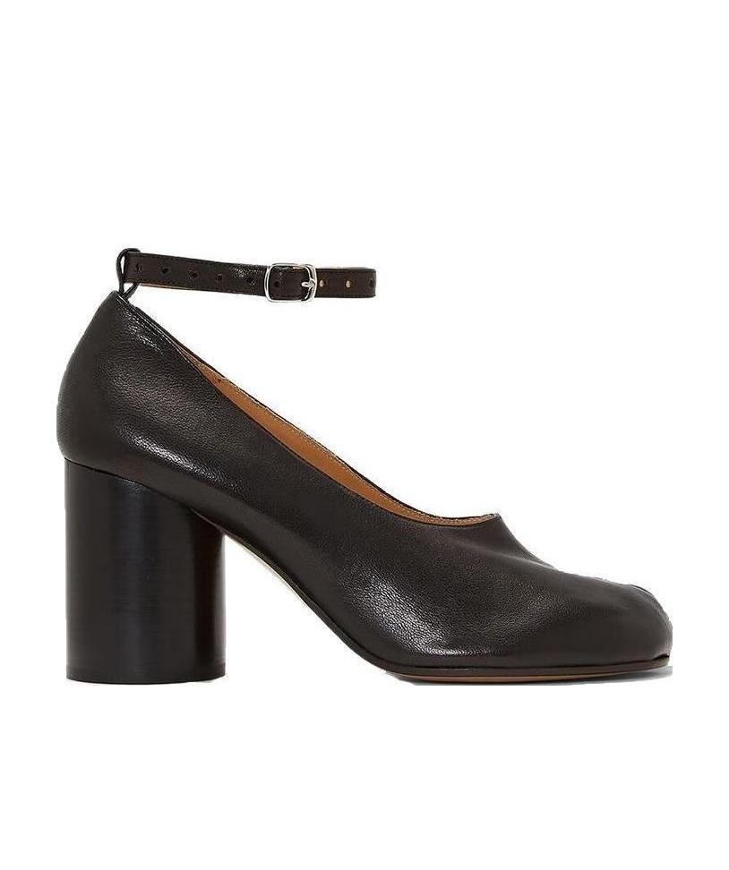 Maison Margiela Tabi Leather Pumps In Black