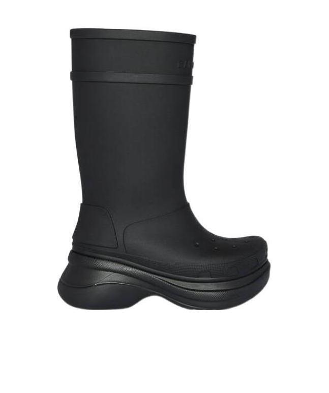 Shop Balenciaga Stivali Crocs Da Uomo In Nero In Black