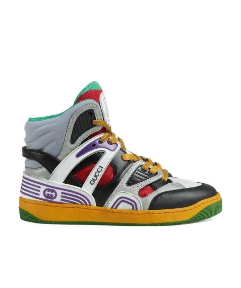 Gucci Basket High-top Sneakers In Multicolor