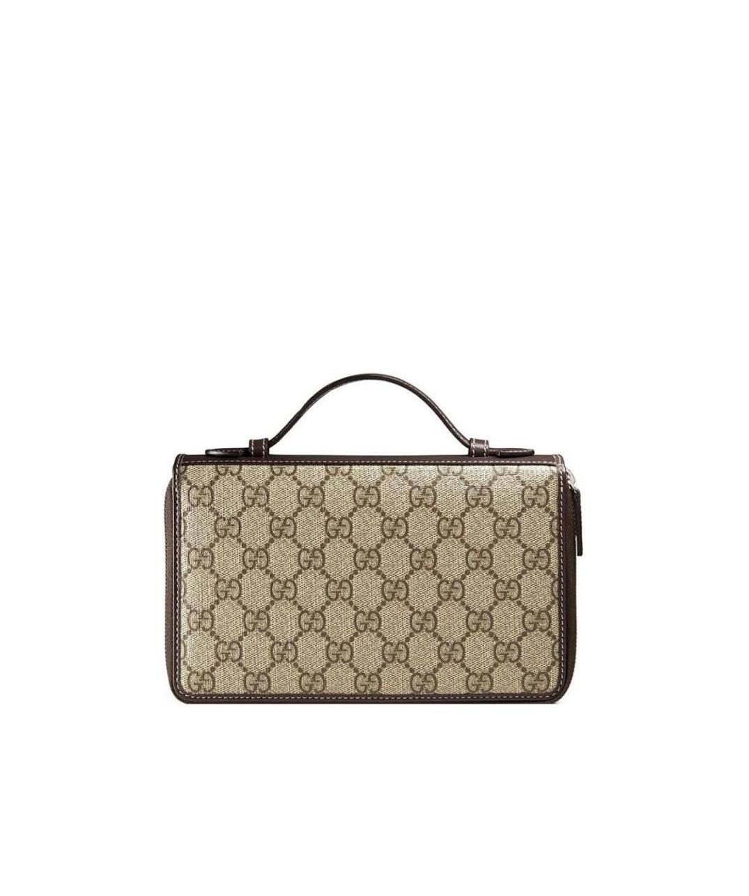 Gucci Double G Pattern Wallet In Nude