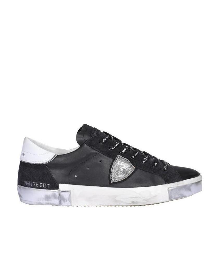 Philippe Model Distressed Low-top Trainers In Black