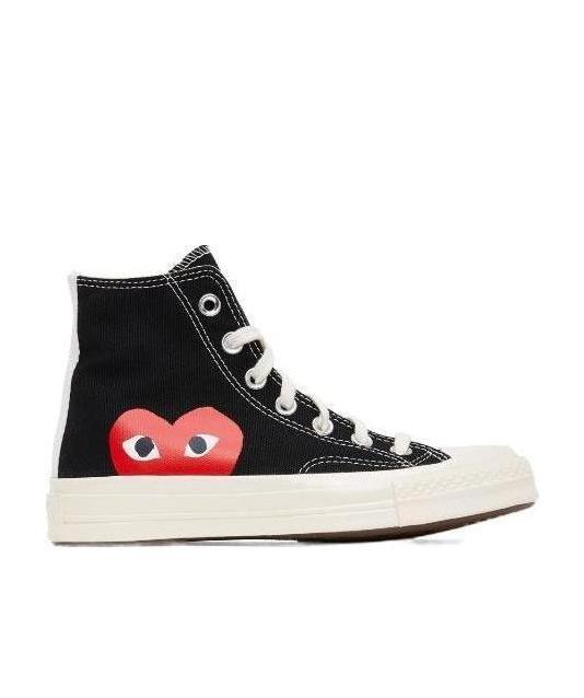 Comme Des Garçons Play X Converse Chuck Taylor Canvas High-top Sneakers In White