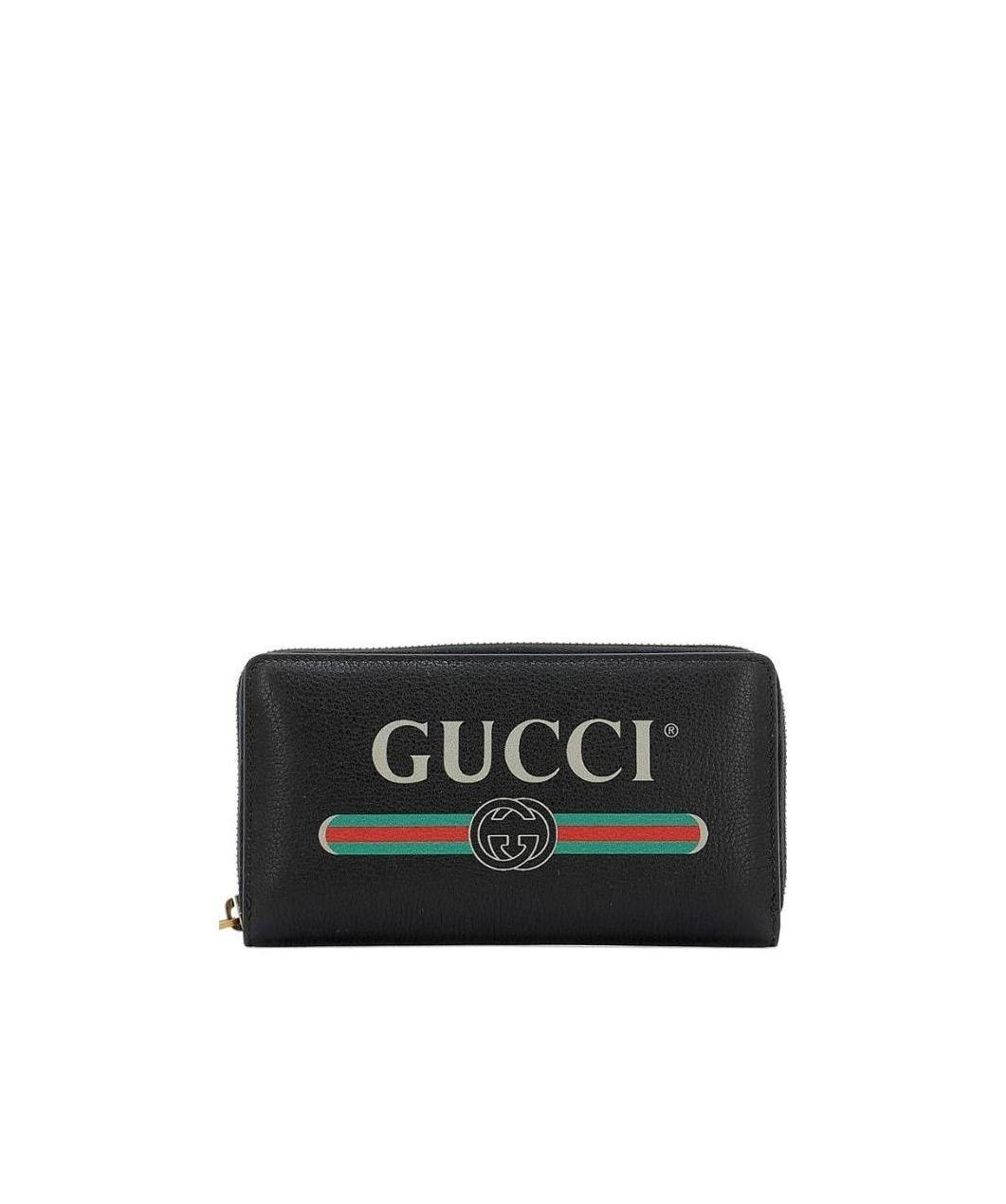 Gucci Logo Zip Around Wallet In Black