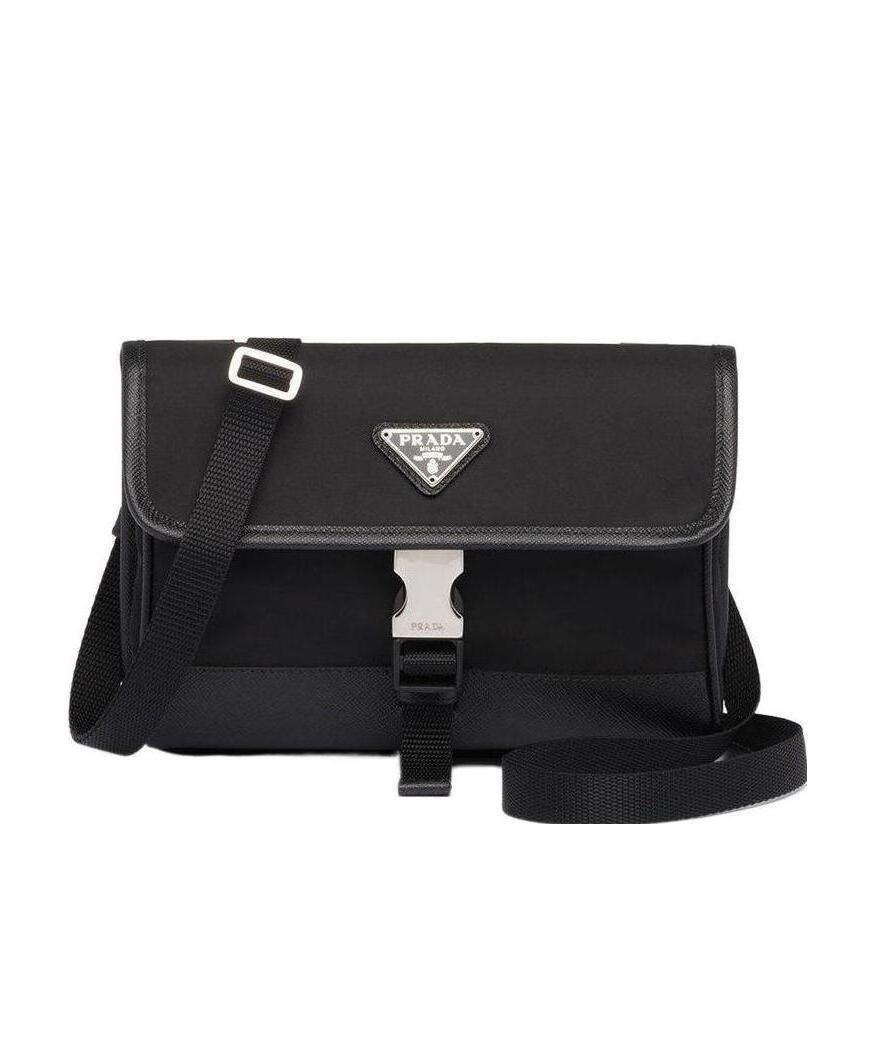 Prada Logo-plaque Smartphone Holder In Black