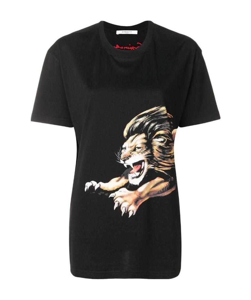 Givenchy Leo Printed Oversized T-shirt In Black