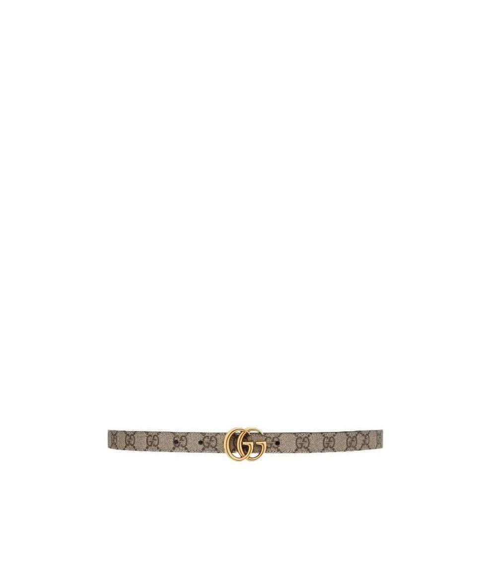 Shop Gucci Gg Marmont Reversible Thin Belt In White