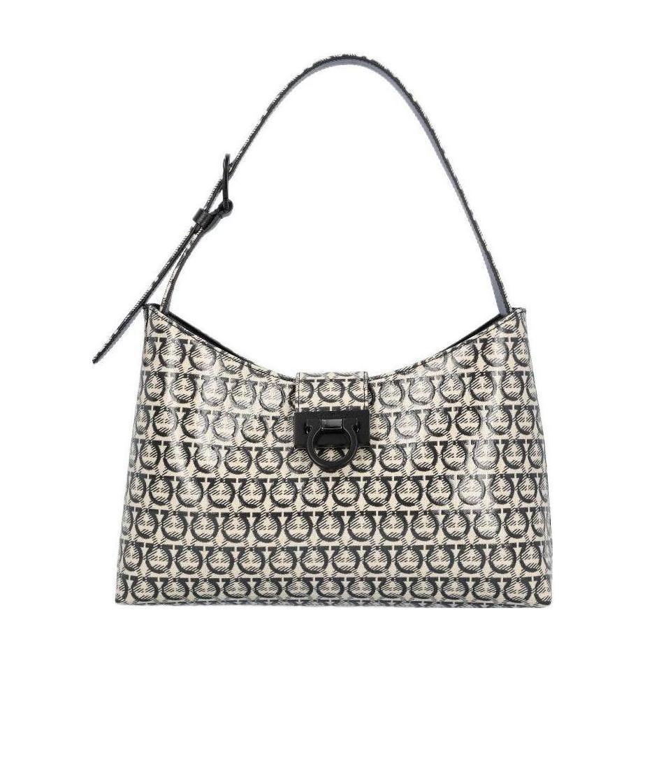 FERRAGAMO PRINTED SHOULDER BAG