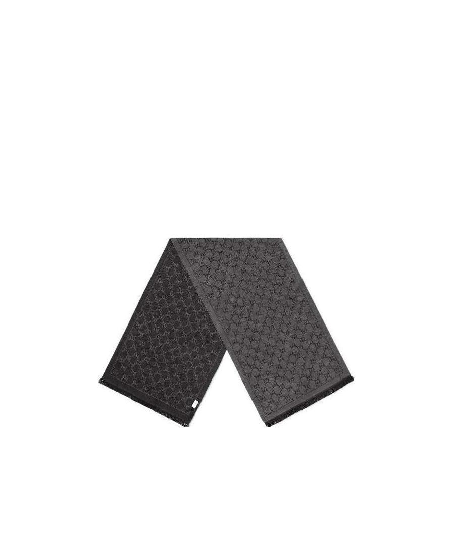 Gucci All-over Gg-logo Print Scarf In Black